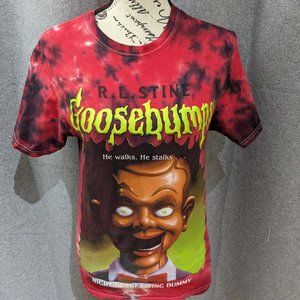 Goosebumps Slappy Red tie dye tee shirt small